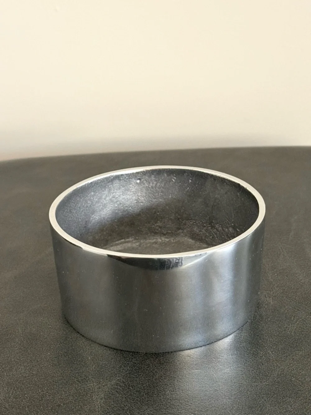 Crate&Barrel VTG Silver Andie Round Metal Wine Coaster